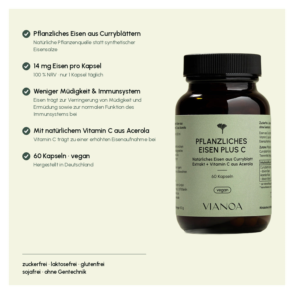 Pflanzliches Eisen plus Vitamin C