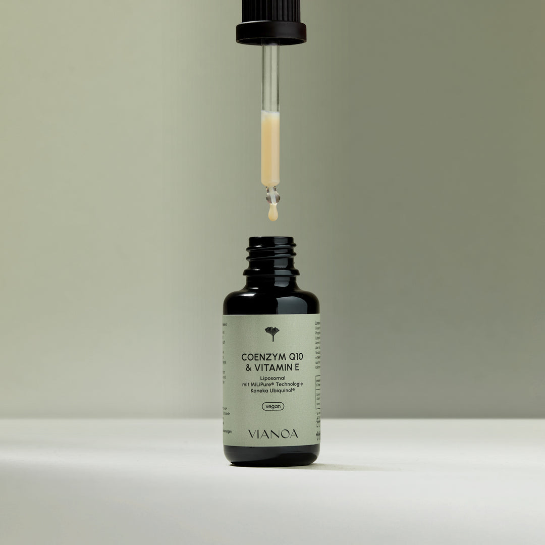 VIANOA Coenzym Q10 & Vitamin E Tropfen mit Pipette