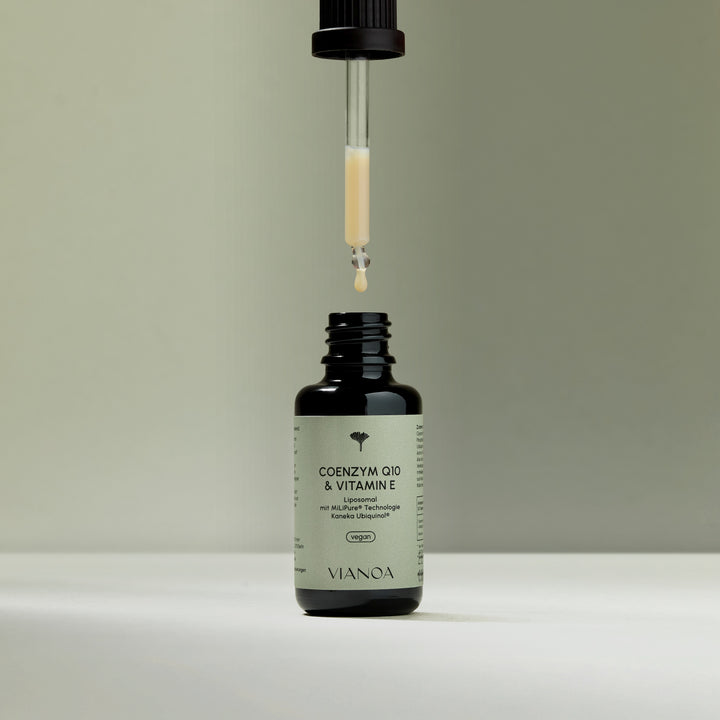 VIANOA Coenzym Q10 & Vitamin E Tropfen mit Pipette