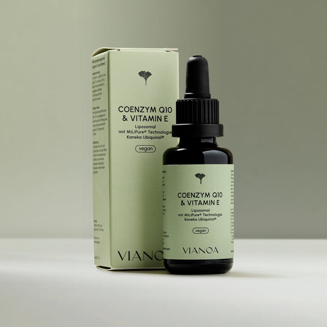 Packung der VIANOA Coenzym Q10 & Vitamin E Tropfen