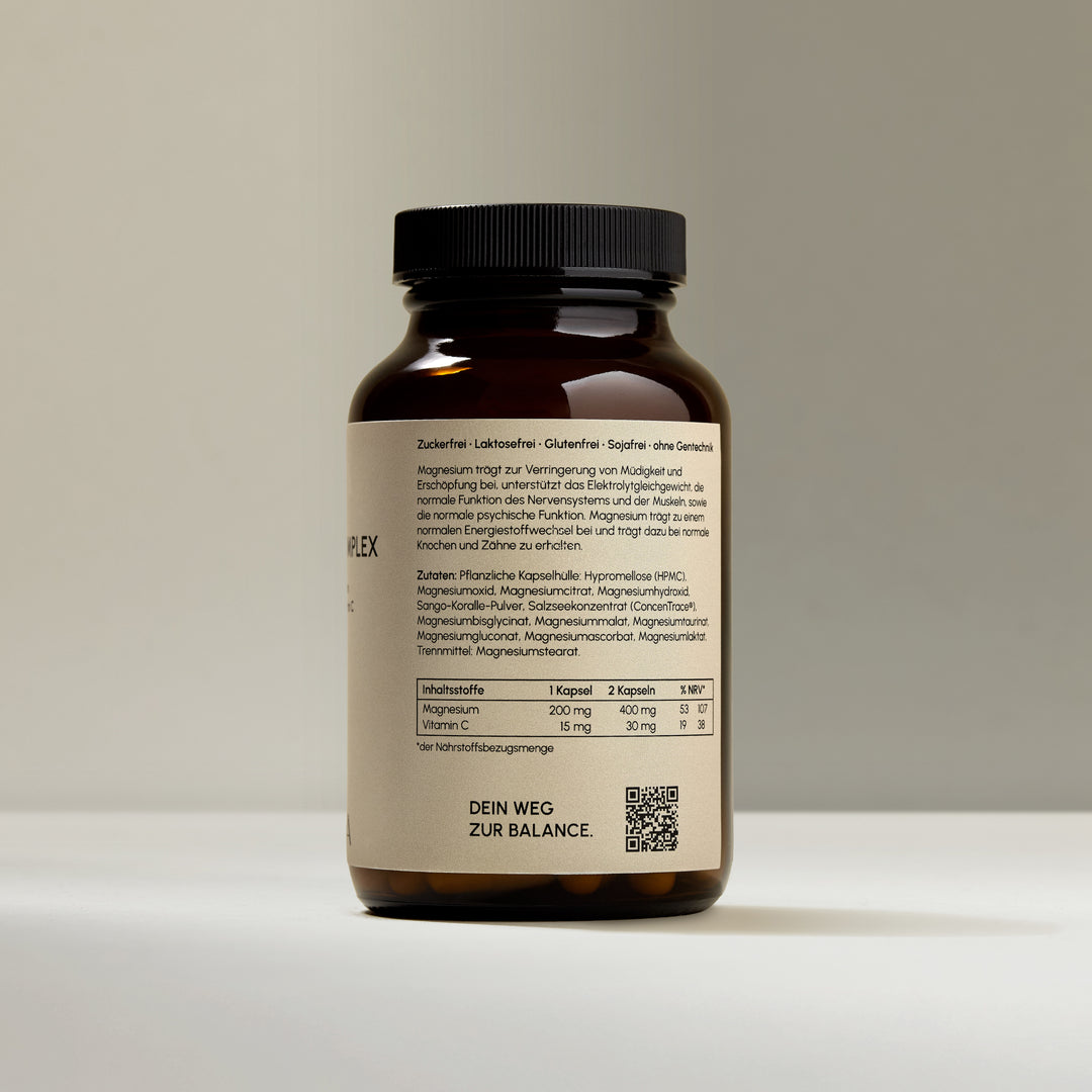Nährwerttabelle der VIANOA Magnesium Komplex Kapseln