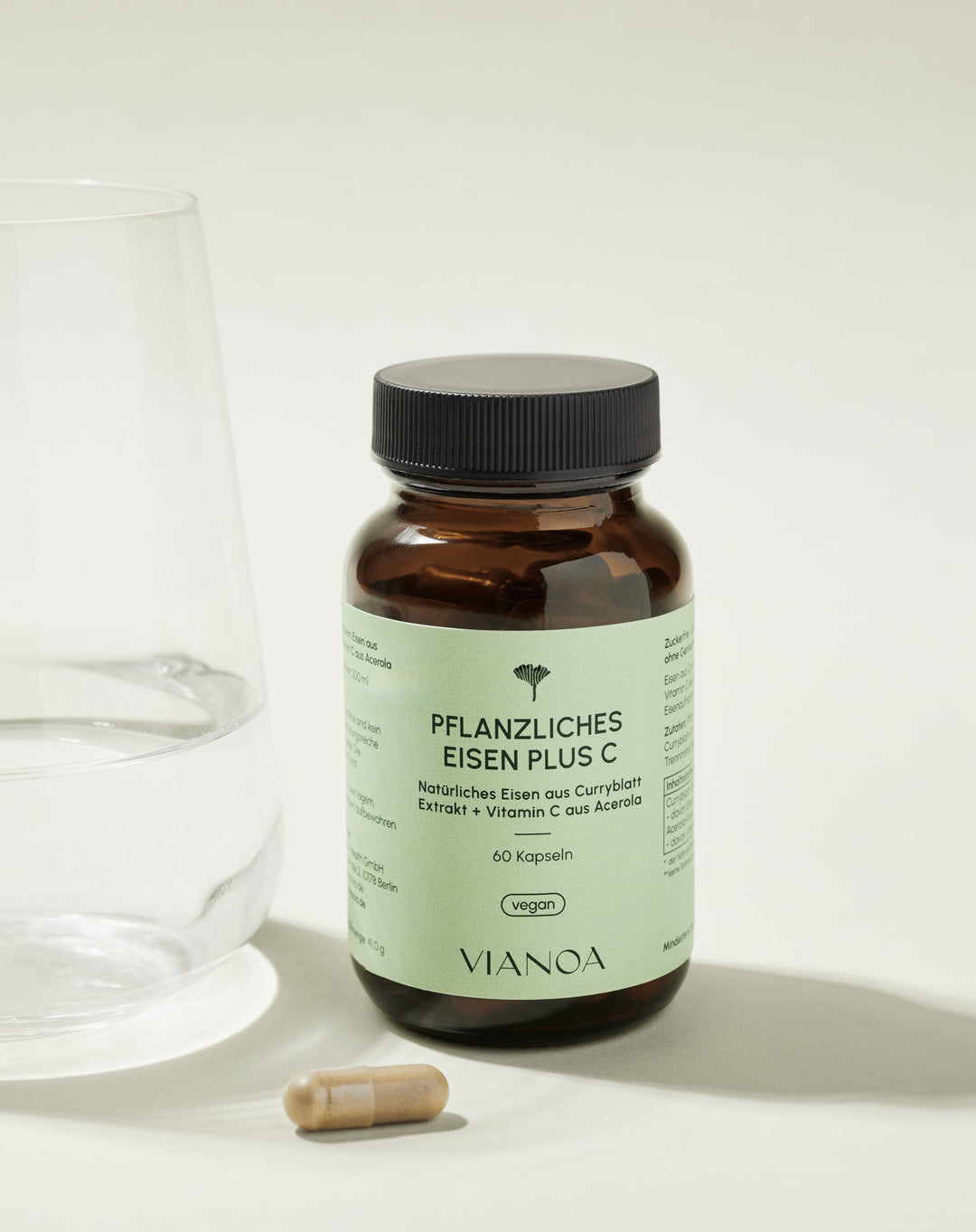VIANOA Pflanzliches Eisen plus Vitamin C Einnahme