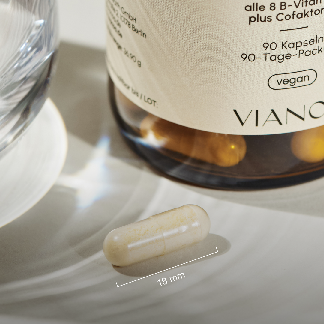 Kapselgröße VIANOA Vitamin B Komplex Kapseln